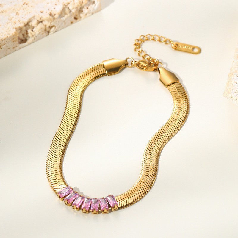 Wholesale Snake Bone Chain Titanium Steel Bracelet